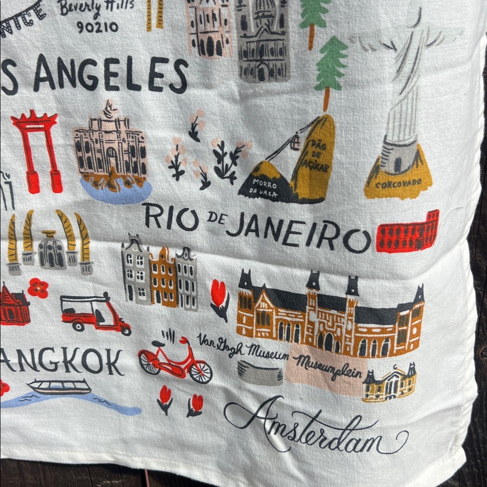 NEW Rifle Paper Co. Bon Voyage Tea Towel RARE - Picture 10 of 17